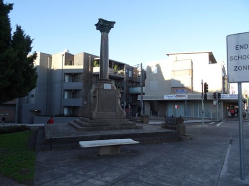 The War Memorial as it looks now after the trees have been removed.
